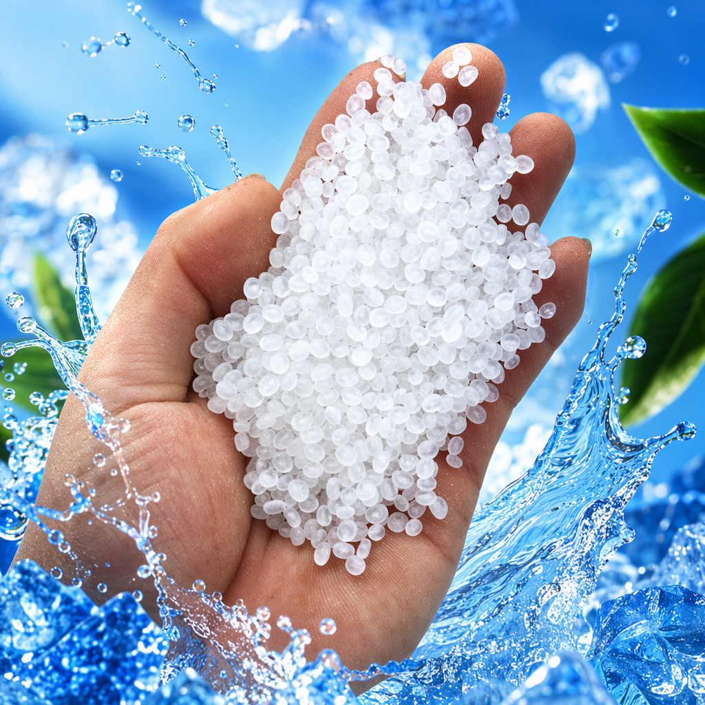 White granular plastic particles, industrial-grade PP polypropylene raw material, 25kg bags Specification image