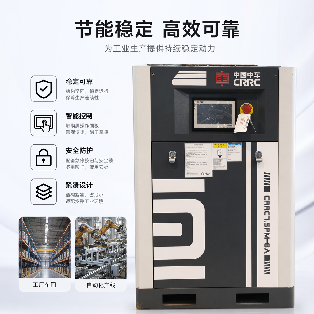 Grey industrial equipment CRRC identification display screen