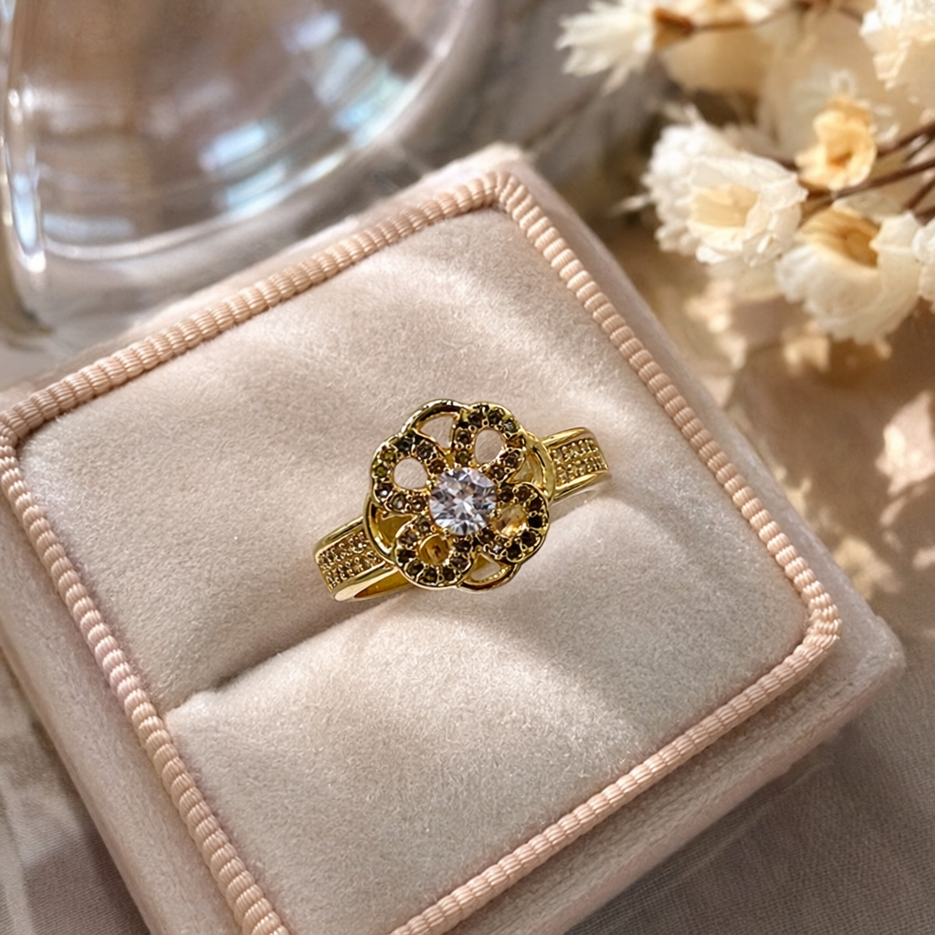 Zircon rings with light luxury design are a must-have for daily outfits details Picture