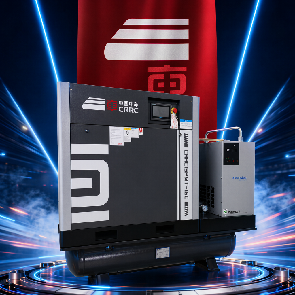 Silent and energy-saving single-phase 220V 50Hz grey industrial air compressor Specification image