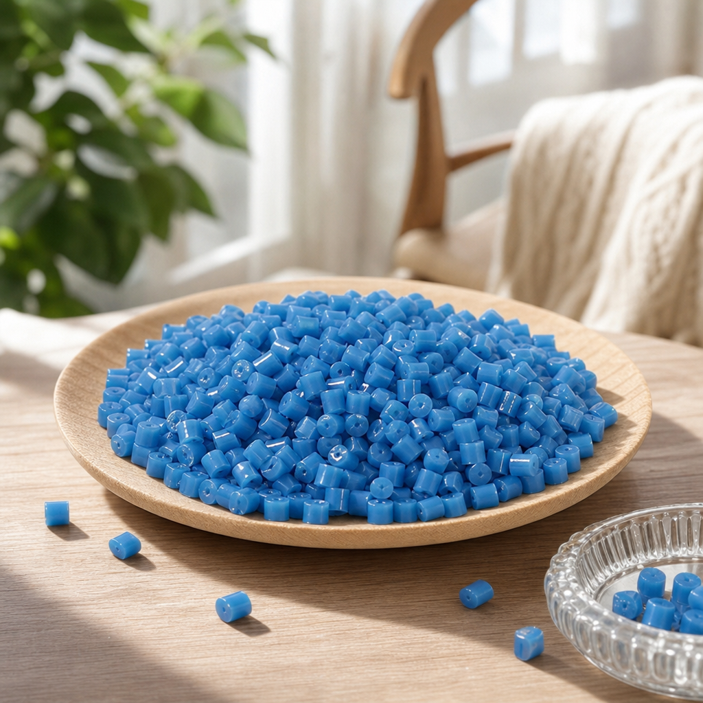 Blue plastic granules, industrial-grade PP polypropylene raw material, 25kg with free shipping details Picture