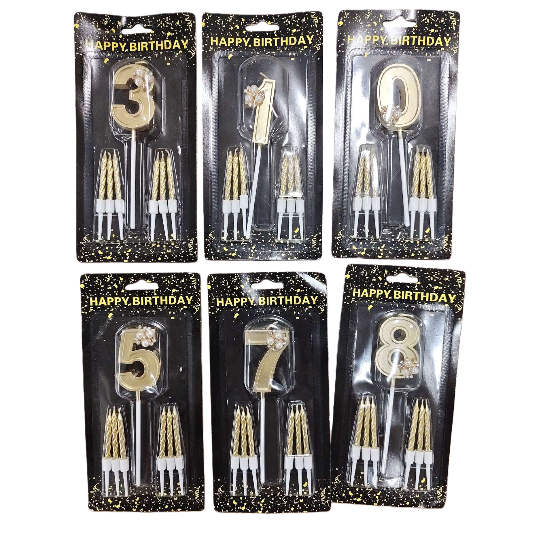 ويمكن اختيار عدد شموع عيد الميلاد الذهبية الذهبية من 1 إلى 99 كأدوات لزينة حفلات الزفاف Item Picture