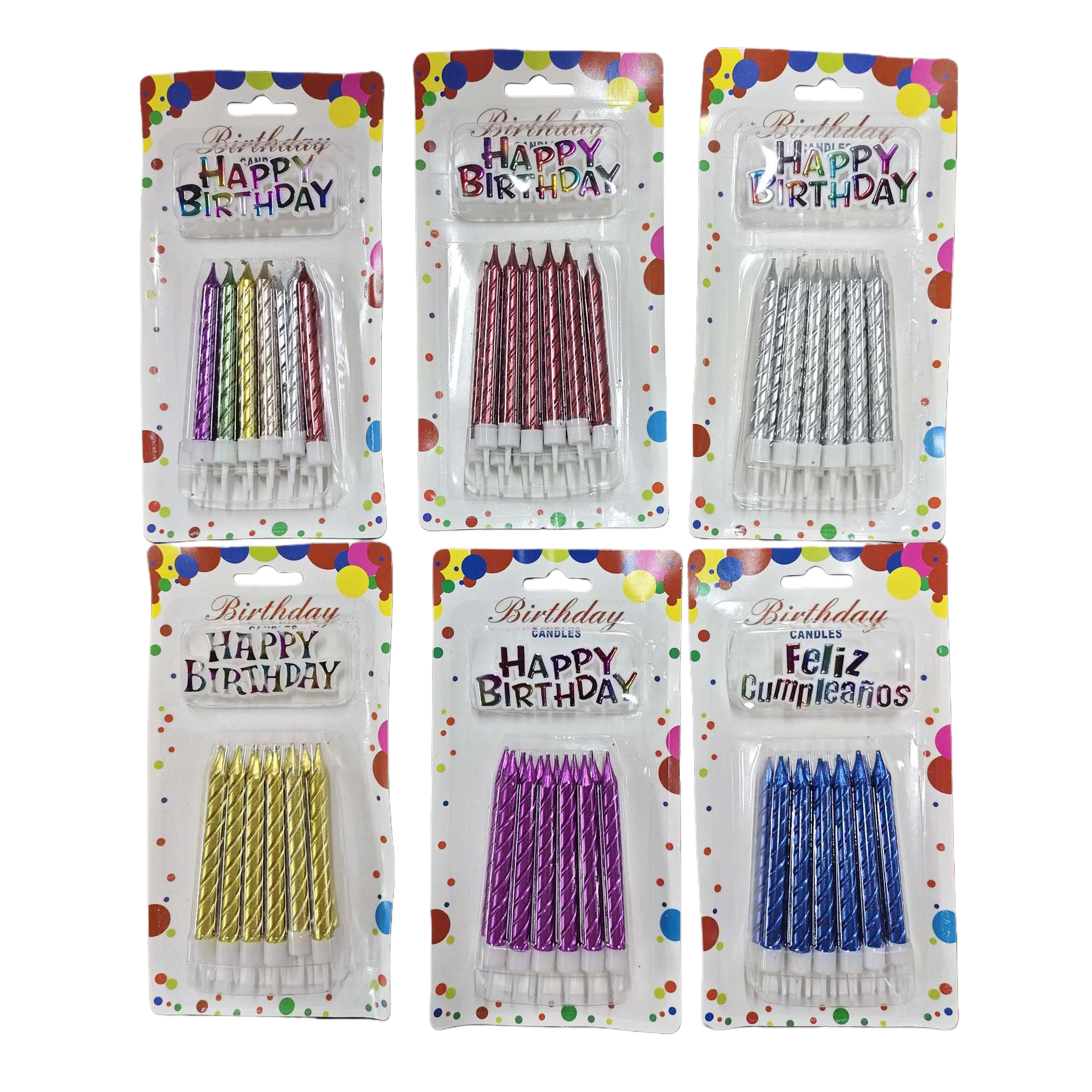 Colorful packaged birthday candles, children's party decoration candles, environmentally friendly, safe and flammable Item Picture