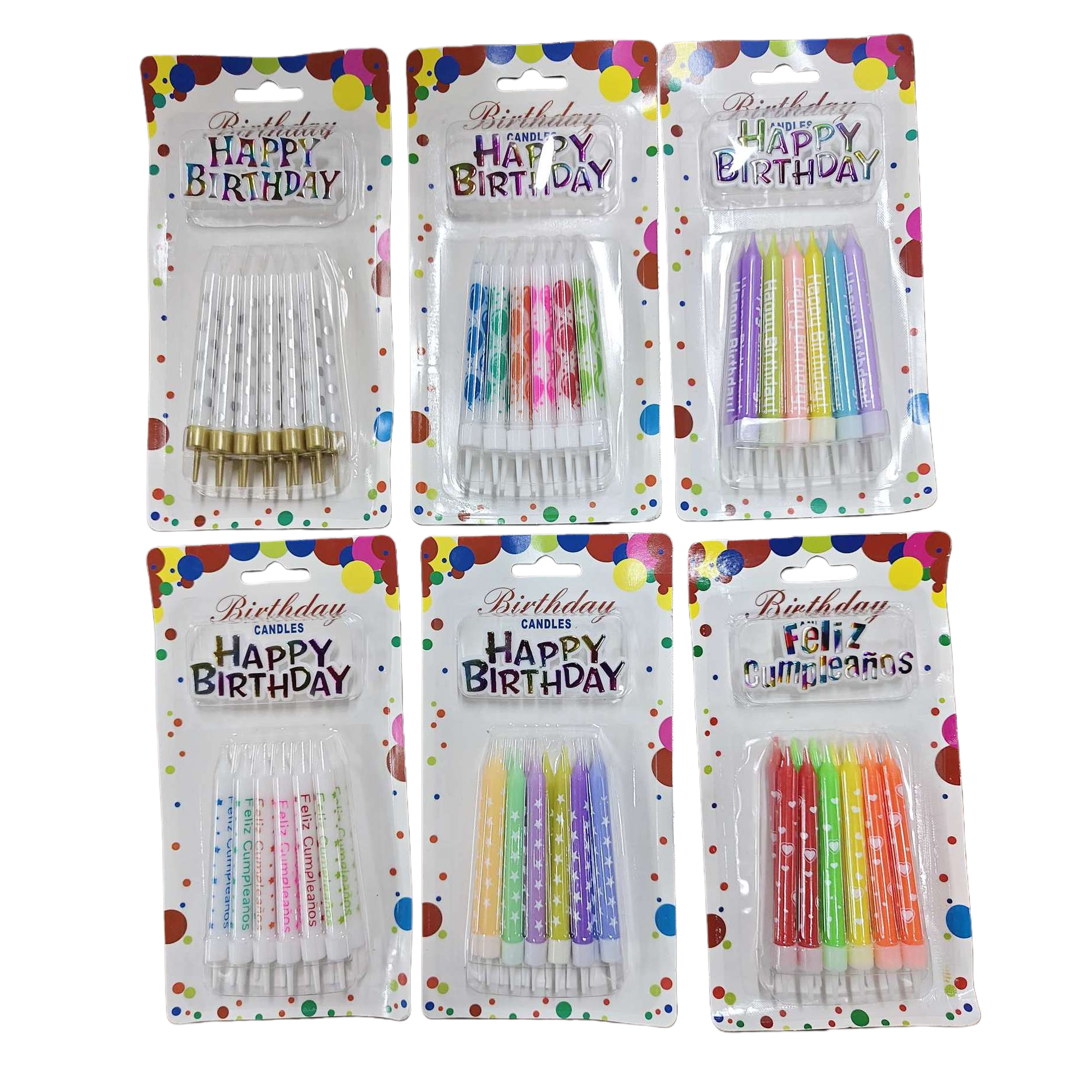 Colorful birthday candle set, children's party decoration candles with multiple color combinations to choose from Item Picture