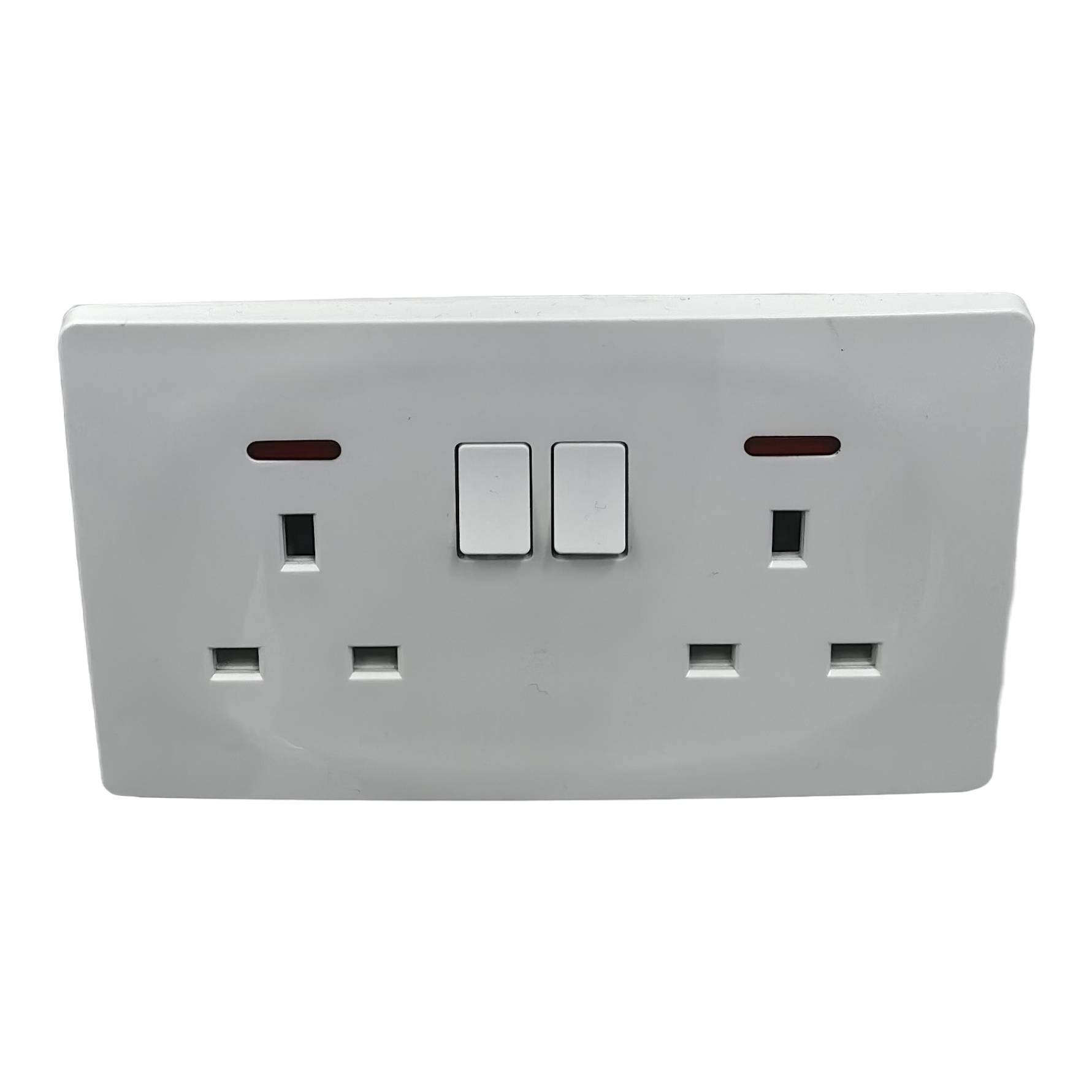 T5 white dual 13A switch socket panel for household wall switch outlet Item Picture