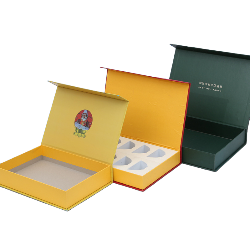 Yellow gift box, green gift box, foam-lined gift box set, universal packaging box Item Picture