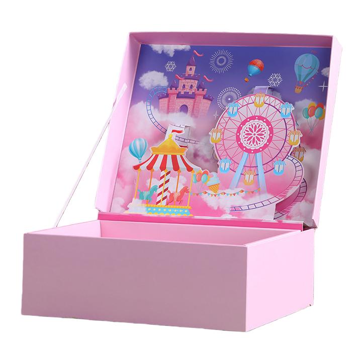 The pink gift box is a simple and fashionable gift packaging box, making it an ideal choice for giving gifts during festivals Item Picture