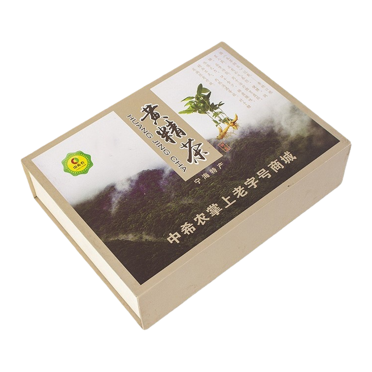 The beige gift box features a pattern of Polygonatum odoratum tea and mountain medicinal herbs Item Picture