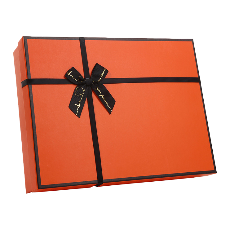 The orange gift box is exquisitely packaged and is the ideal choice for giving gifts during festivals Item Picture