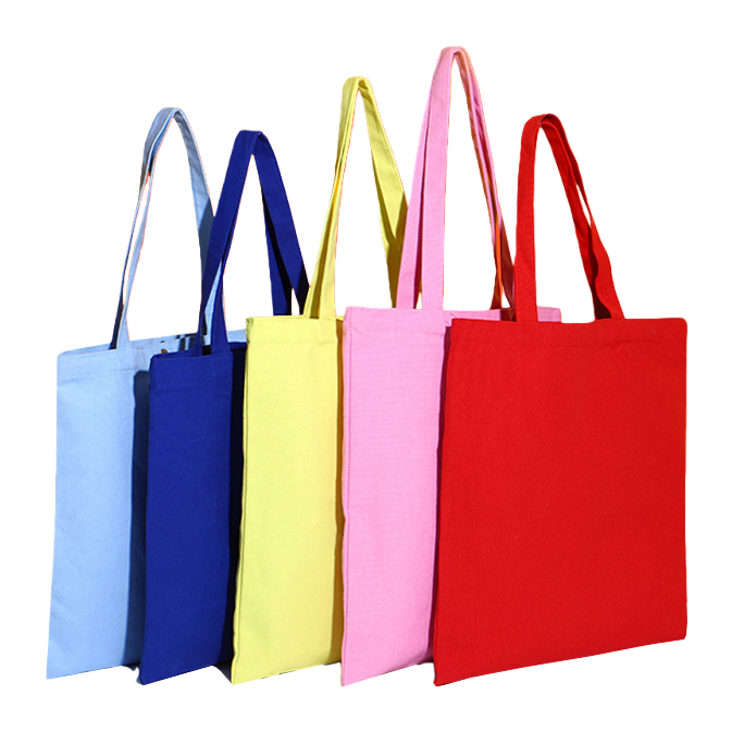 Colorful canvas bags, large-capacity fashionable hand-held shopping bags, foldable, lightweight and environmentally friendly Item Picture