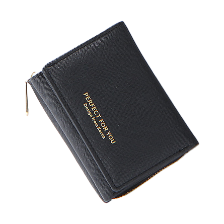 Black genuine leather men's wallet, simple business long card case, loose change wallet Item Picture