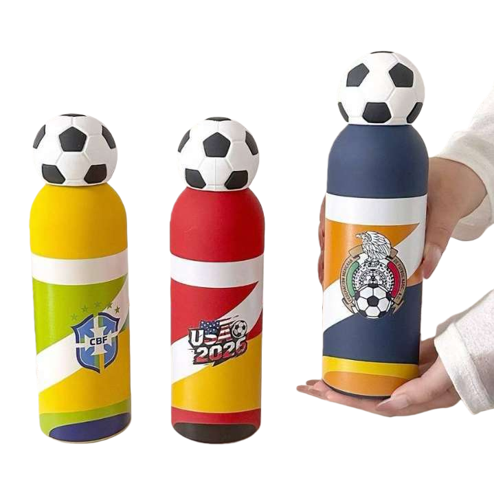 كأس كأس كرة القدم الملون 304 كأس ماء رياضية عازلة للحرارة من الفولاذ غير القابل للصدأ Item Picture