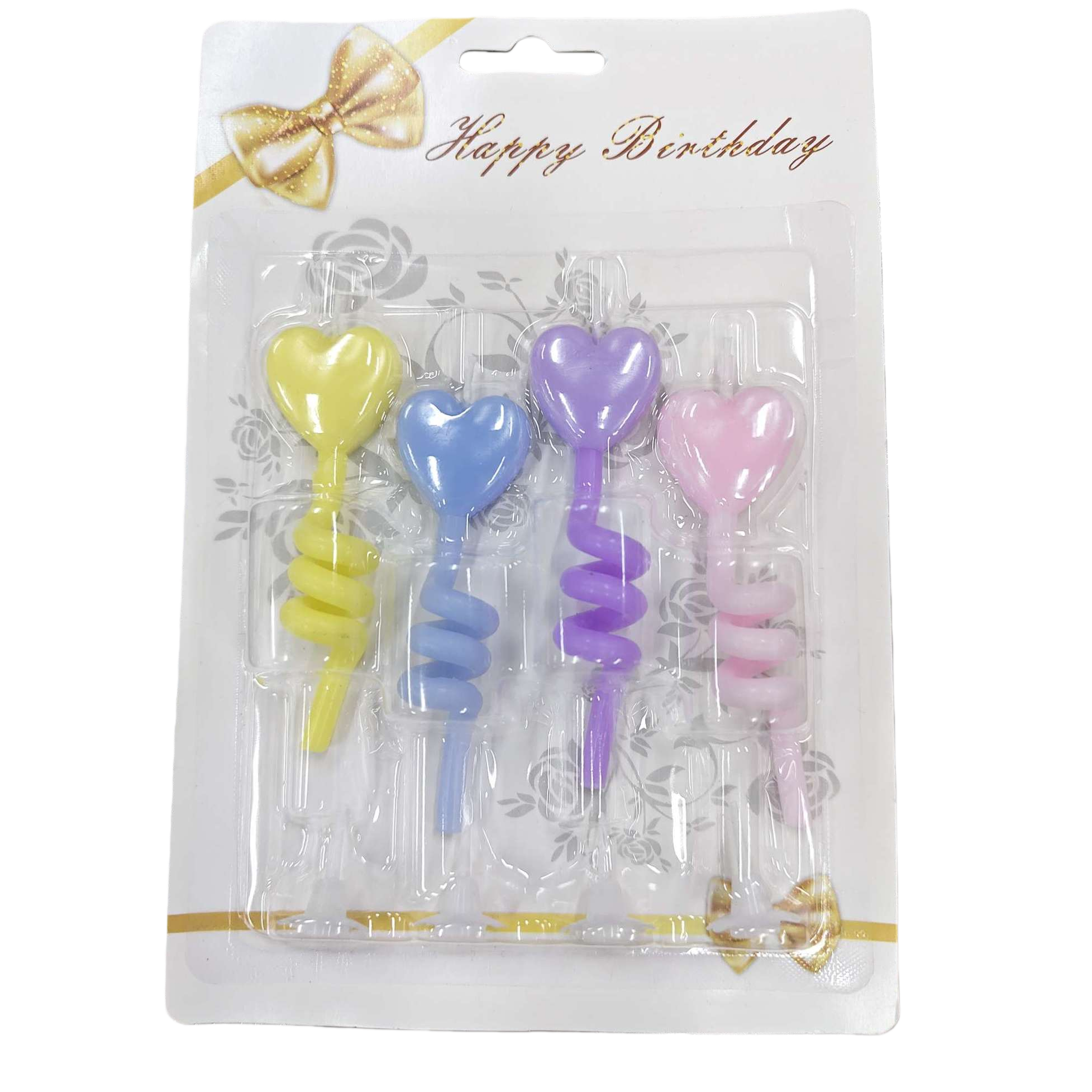 Colorful heart-shaped spiral candles for festival decoration, scented candles for home use, creating a romantic atmosphere Item Picture
