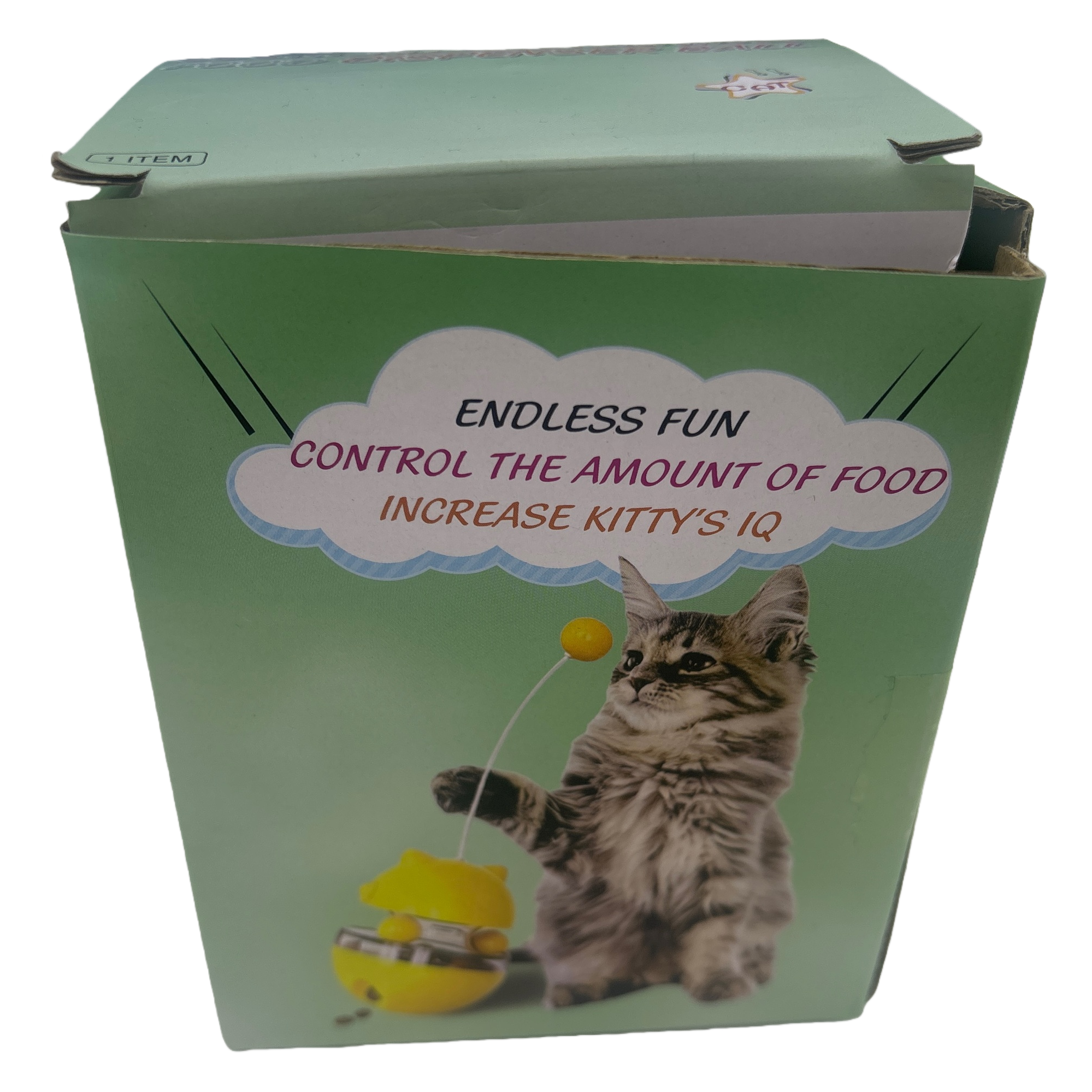 Green packaging box cat toys, cat teasing sticks, interactive and educational pet toys Item Picture