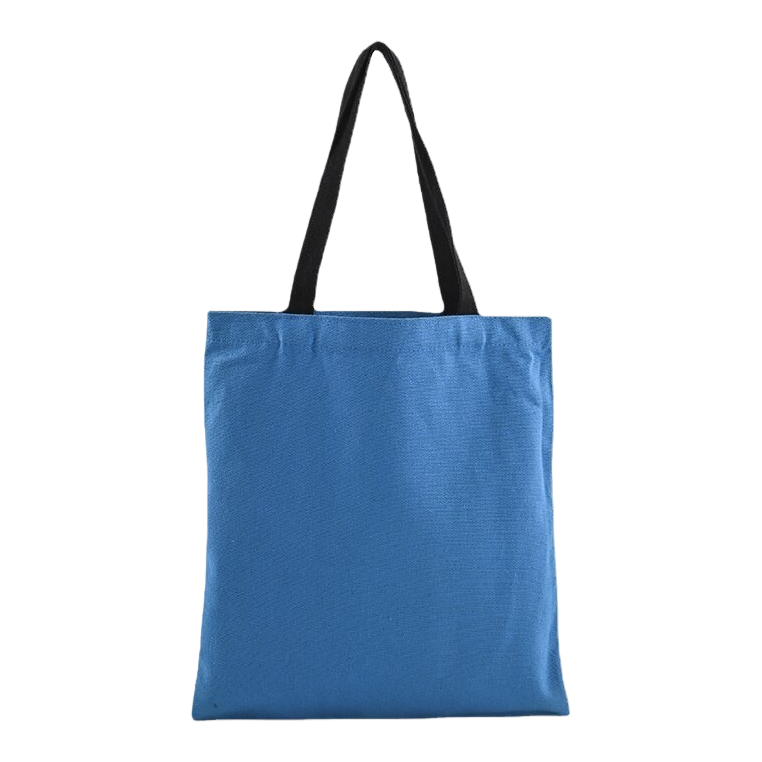 The blue canvas bag is simple and versatile for commuting. The single-shoulder tote bag has a large capacity and is lightweight for ladies Item Picture
