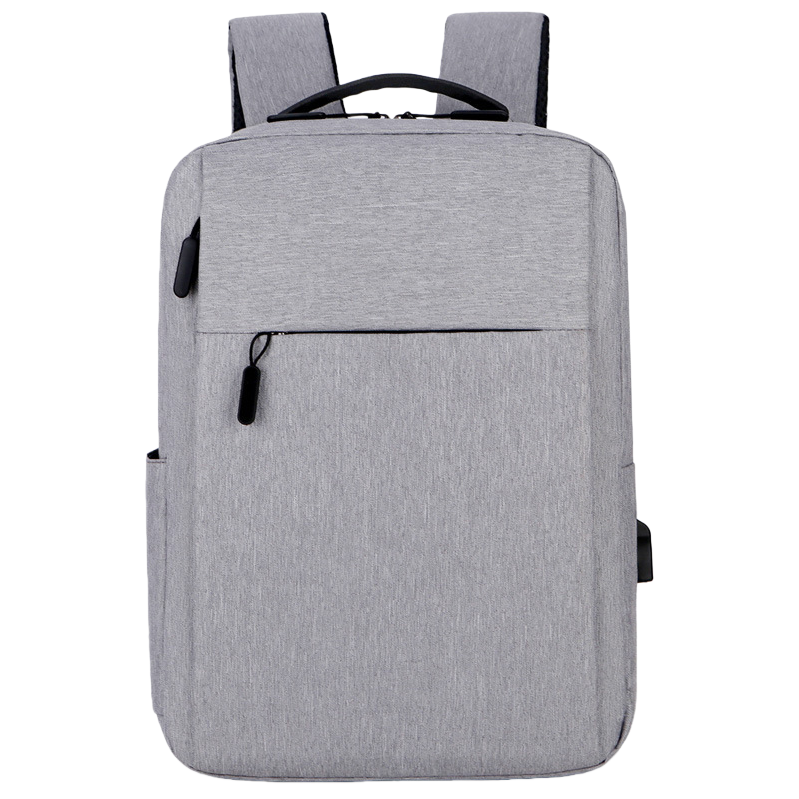 This grey, simple and fashionable backpack is lightweight and has a large capacity for student commuting Item Picture