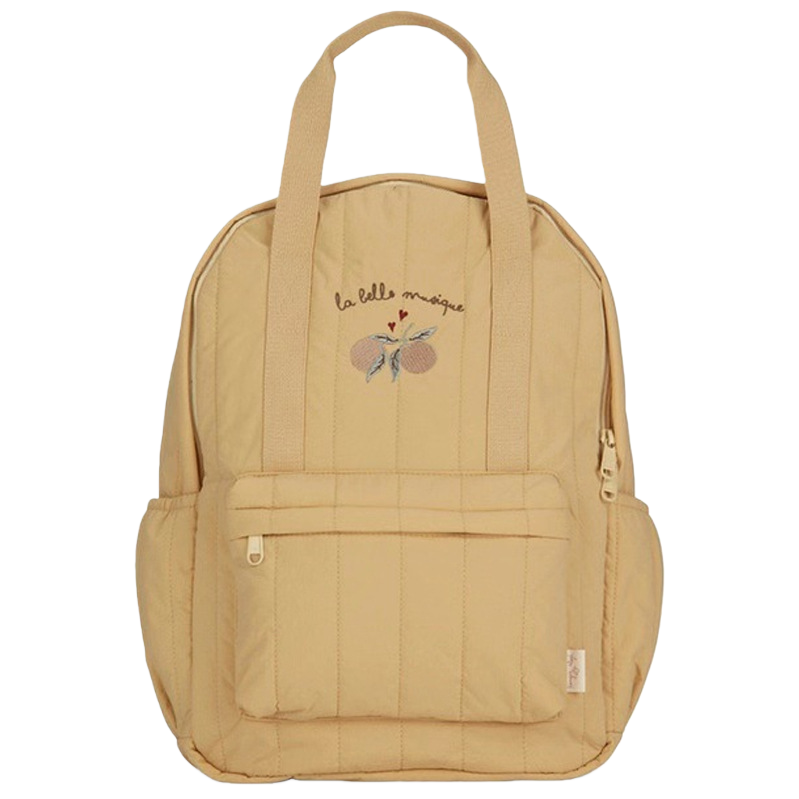 Beige fashionable and casual backpack, lightweight and large-capacity student commuting style Item Picture