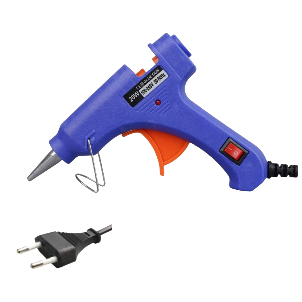 A 20W constant-temperature handheld hot melt glue gun in sapphire blue, a DIY home repair tool Item Picture