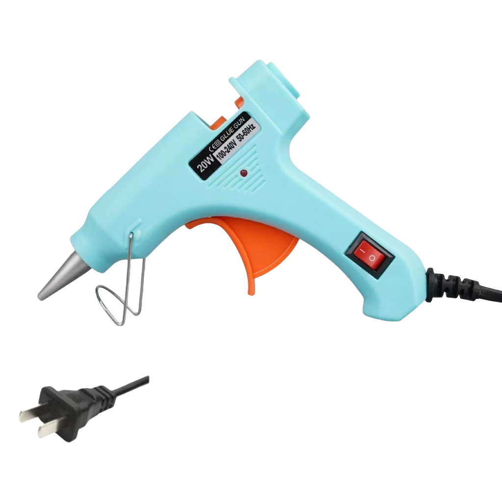 Lake blue hot melt glue gun 20W constant temperature rapid heating portable DIY hand tool Item Picture