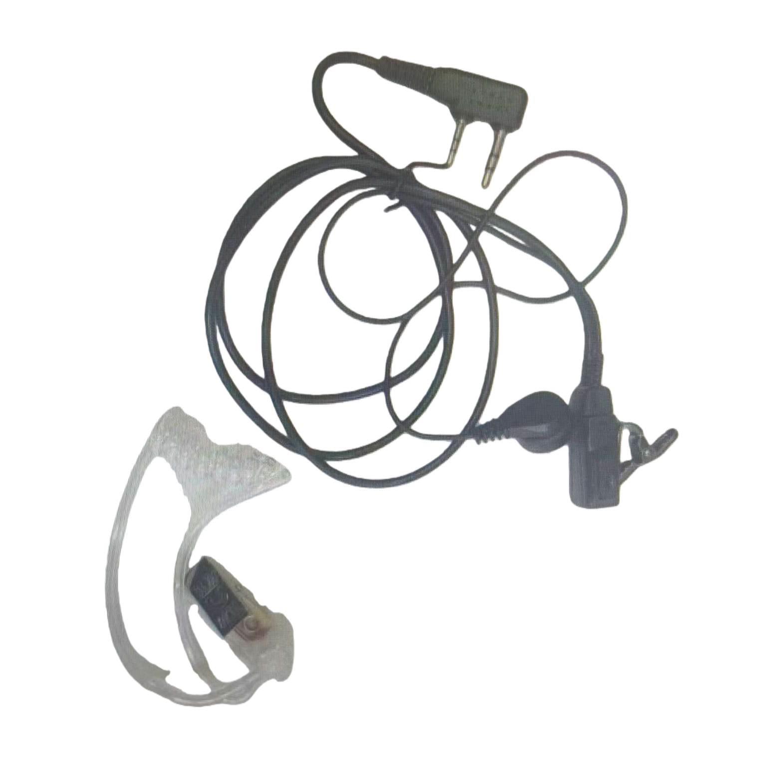 مشبك ميكروفونات مزدوج مزود بكابلات سماعات الرأس سوداء Item Picture