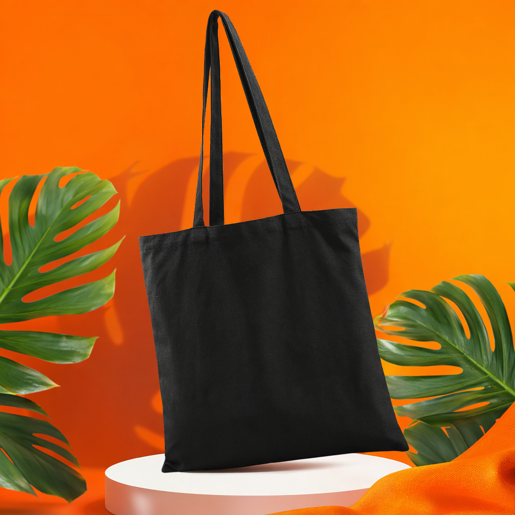 A thick and wear-resistant black canvas bag, a student schoolbag, can be carried diagonally on one shoulder for daily outings Specification image