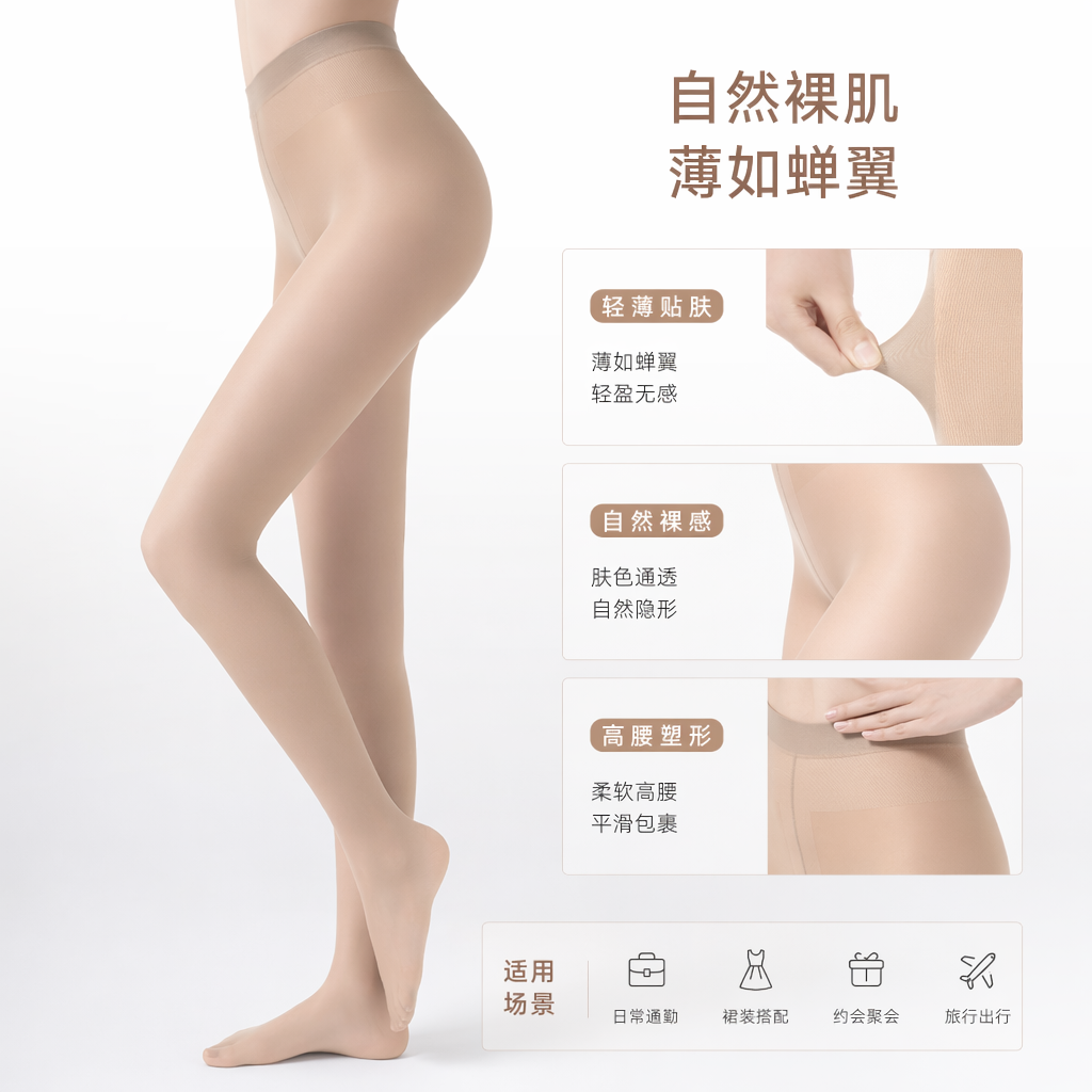 肤色高弹力紧身裤显瘦修身百搭女士打底裤