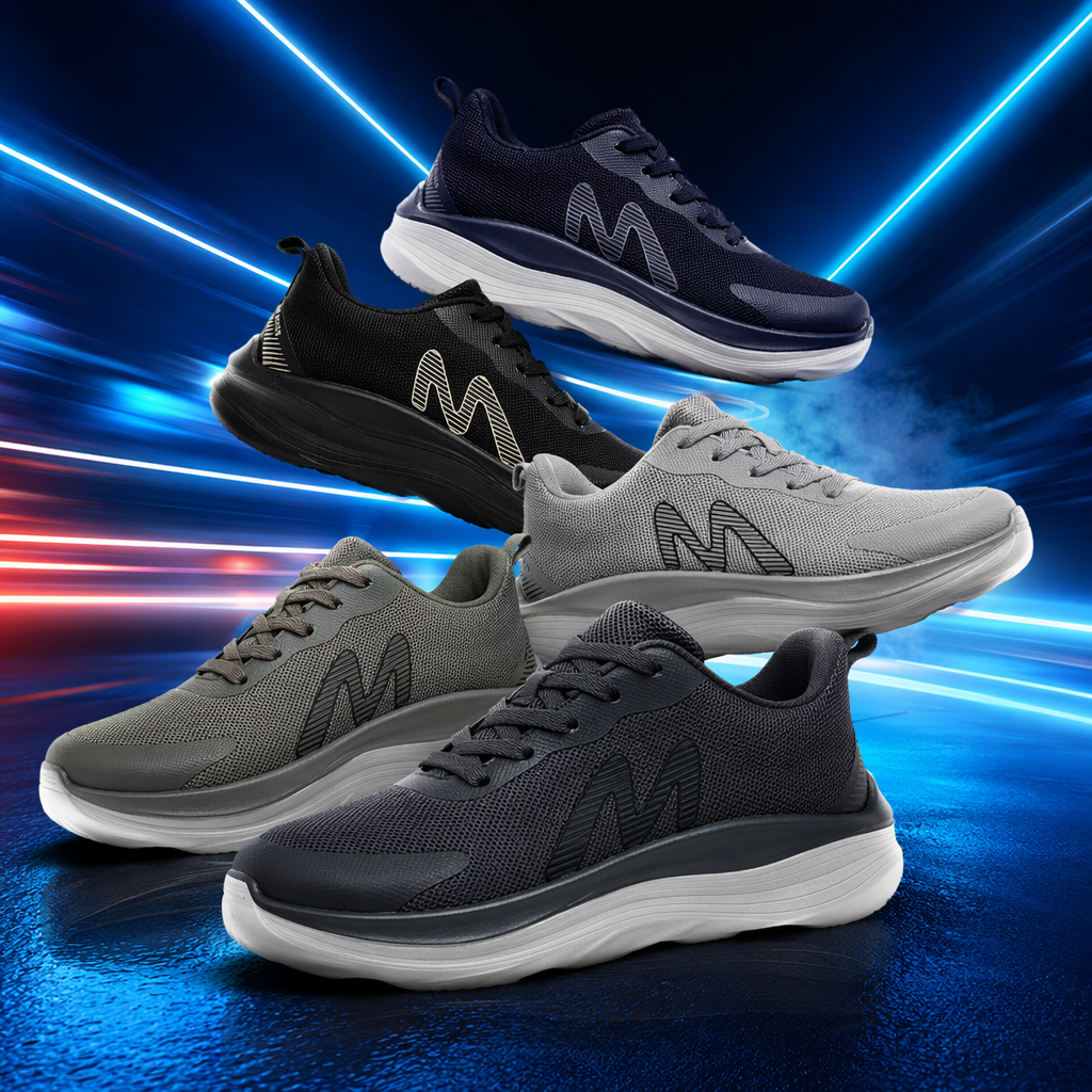 Black, grey, dark grey and military green mesh sports shoes, breathable and lightweight, unisplendour Specification image