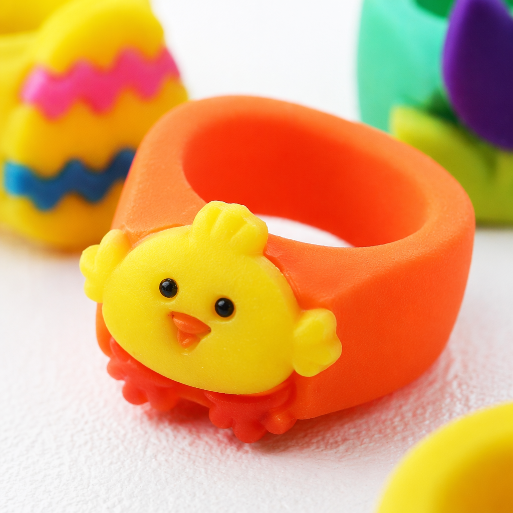 Colorful cartoon-shaped rings are fashionable and personalized accessories suitable for both men and women Application Scenario