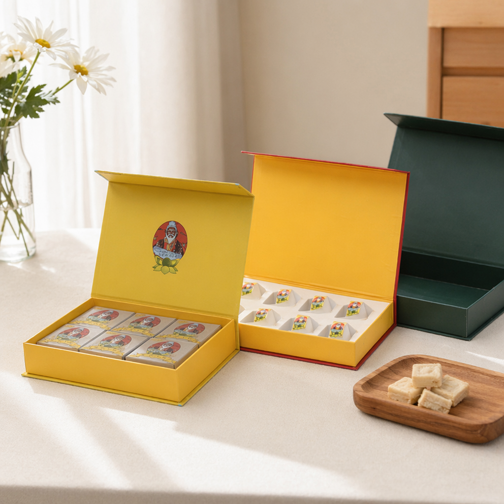 Yellow gift box, green gift box, foam-lined gift box set, universal packaging box details Picture