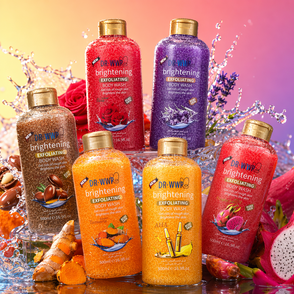 Цветной шлифовальный рожок WWW P exfoliating с цветной гаммой для тела 500ml slayer Specification image