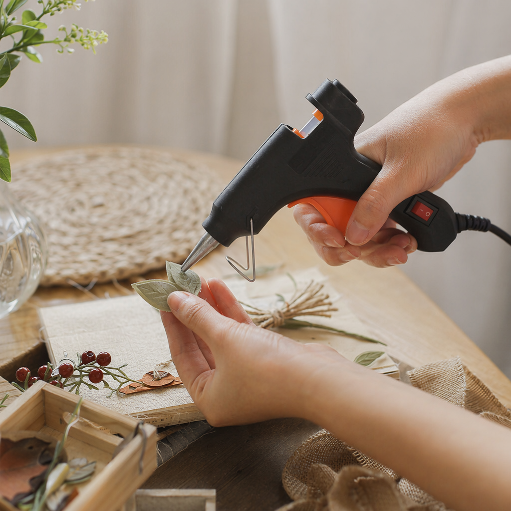 Black hot melt glue gun, rapid heating, constant temperature, handheld glue gun, household and industrial grade details Picture