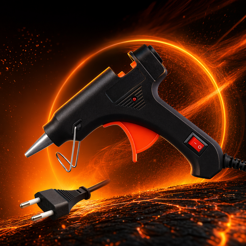 Black hot melt glue gun, rapid heating, constant temperature, handheld glue gun, household and industrial grade Specification image