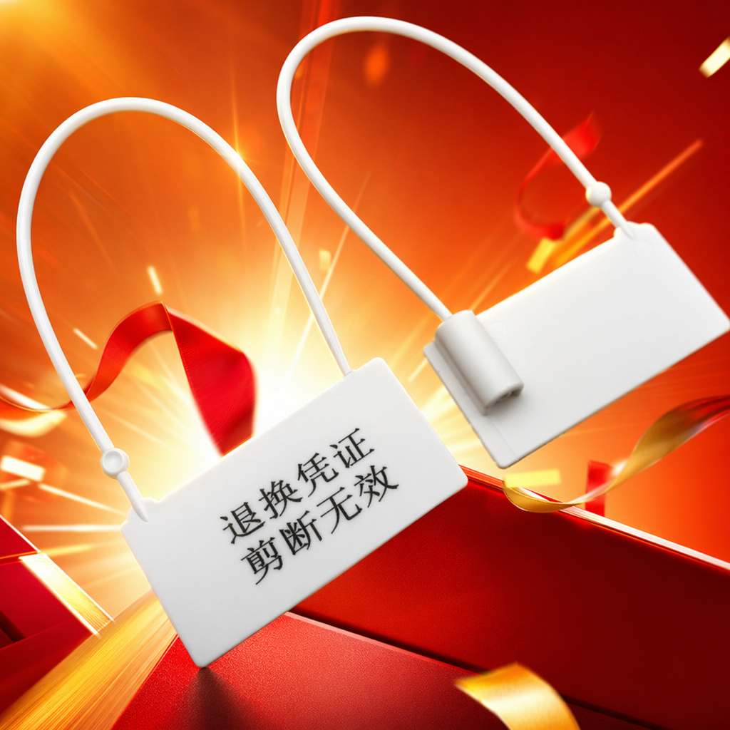 白色封条标签细节图