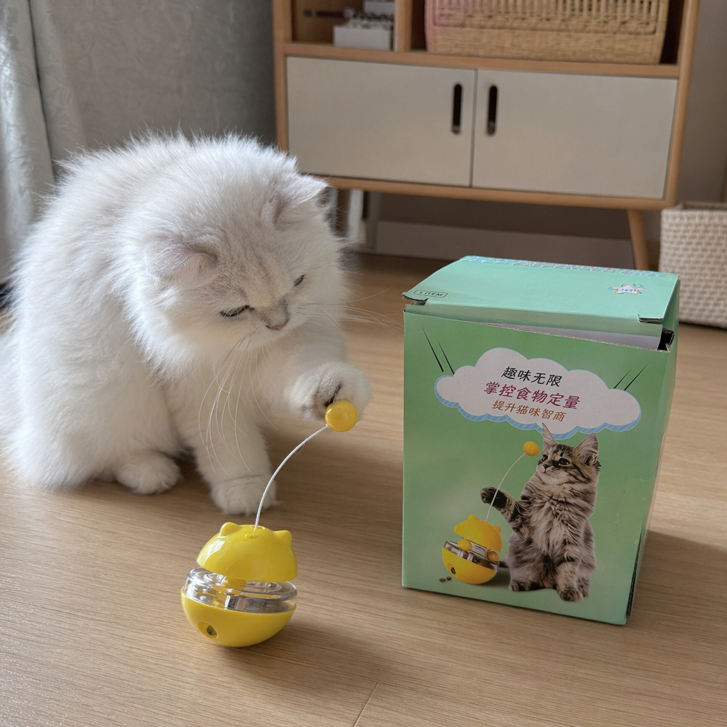 Green packaging box cat toys, cat teasing sticks, interactive and educational pet toys details Picture