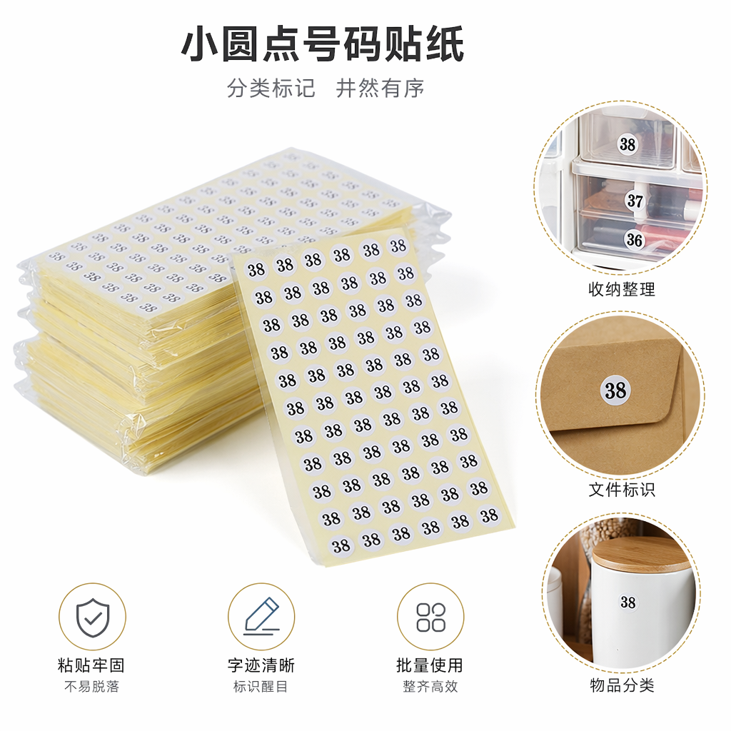 黄色标签贴纸堆 自粘防水可书写办公文具多用途