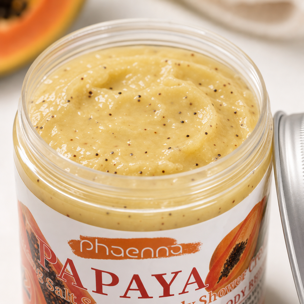 phaenna Bath Salt Scrub 500g Exfoliating Body Cream Gentle Rejuvenating (Turmeric, Papaya Version) Application Scenario