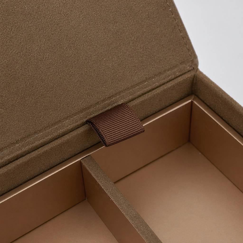 Brown gift box with handbag made of kraft paper for festival souvenirs Application Scenario