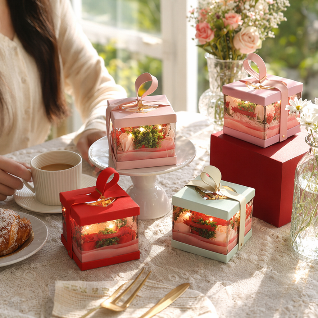 The colorful gift box is a beautiful gift packaging box with multiple colors to choose from, making it an ideal choice for giving gifts during festivals details Picture