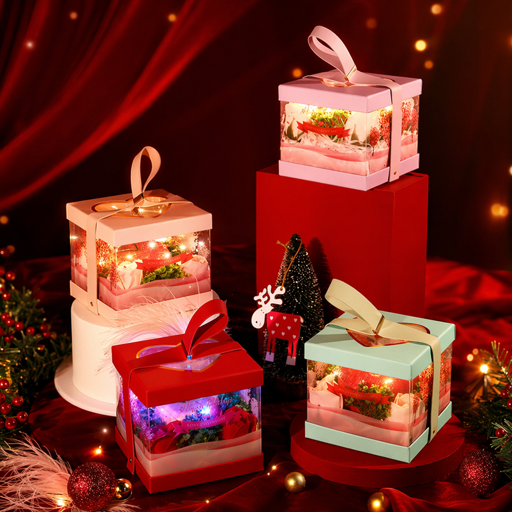 The colorful gift box is a beautiful gift packaging box with multiple colors to choose from, making it an ideal choice for giving gifts during festivals Specification image