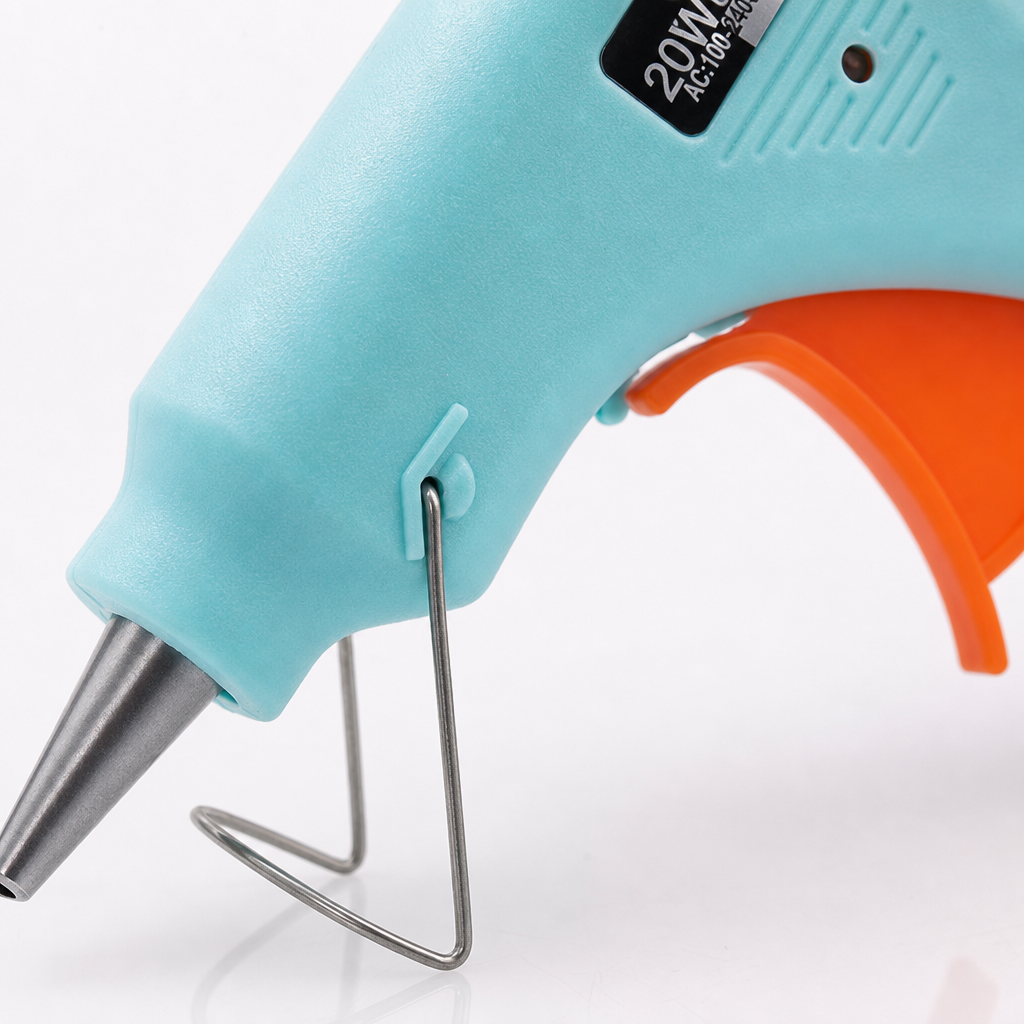Lake blue hot melt glue gun 20W constant temperature rapid heating portable DIY hand tool Application Scenario
