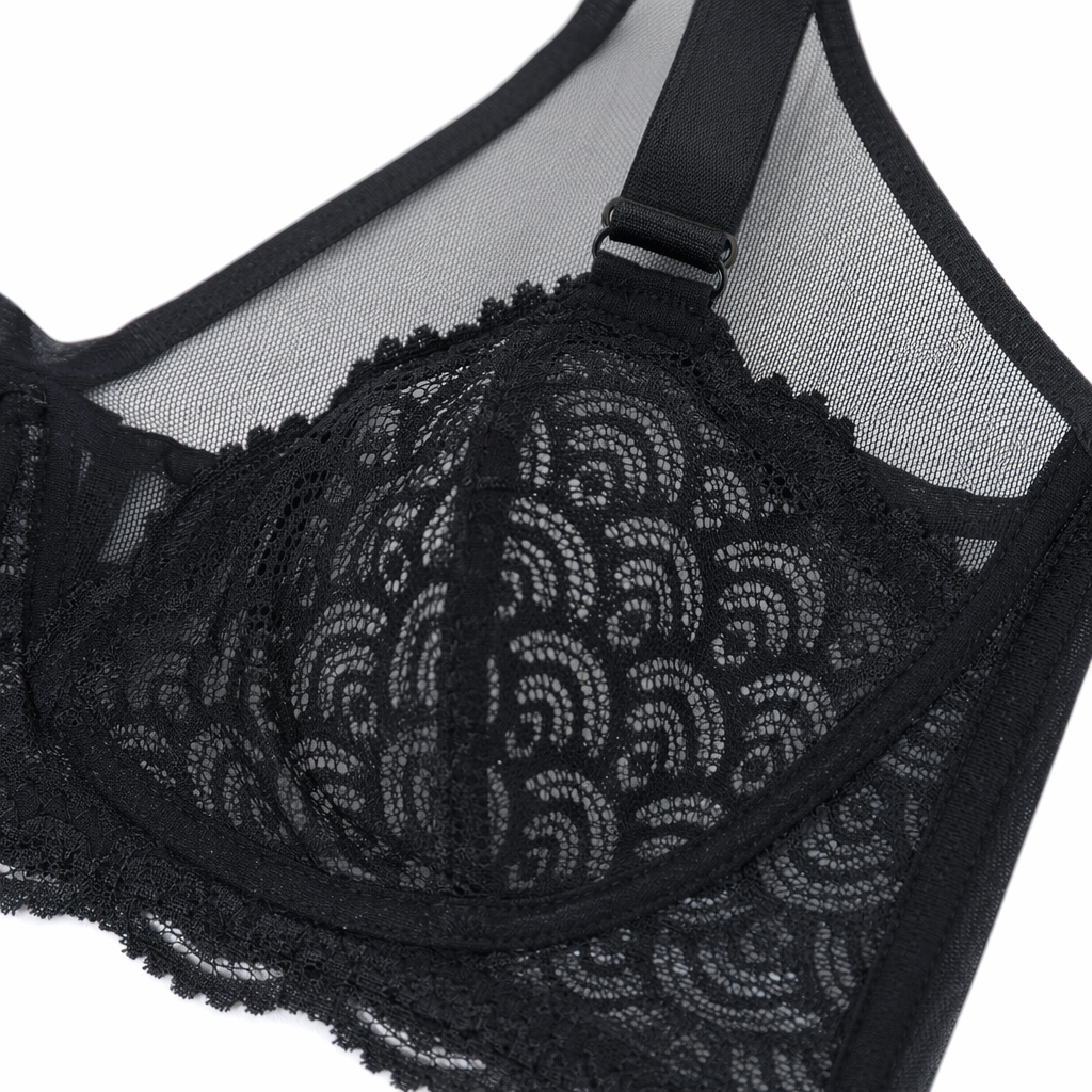 Black lace bra, a comfortable and breathable women's underwear without underwire Application Scenario