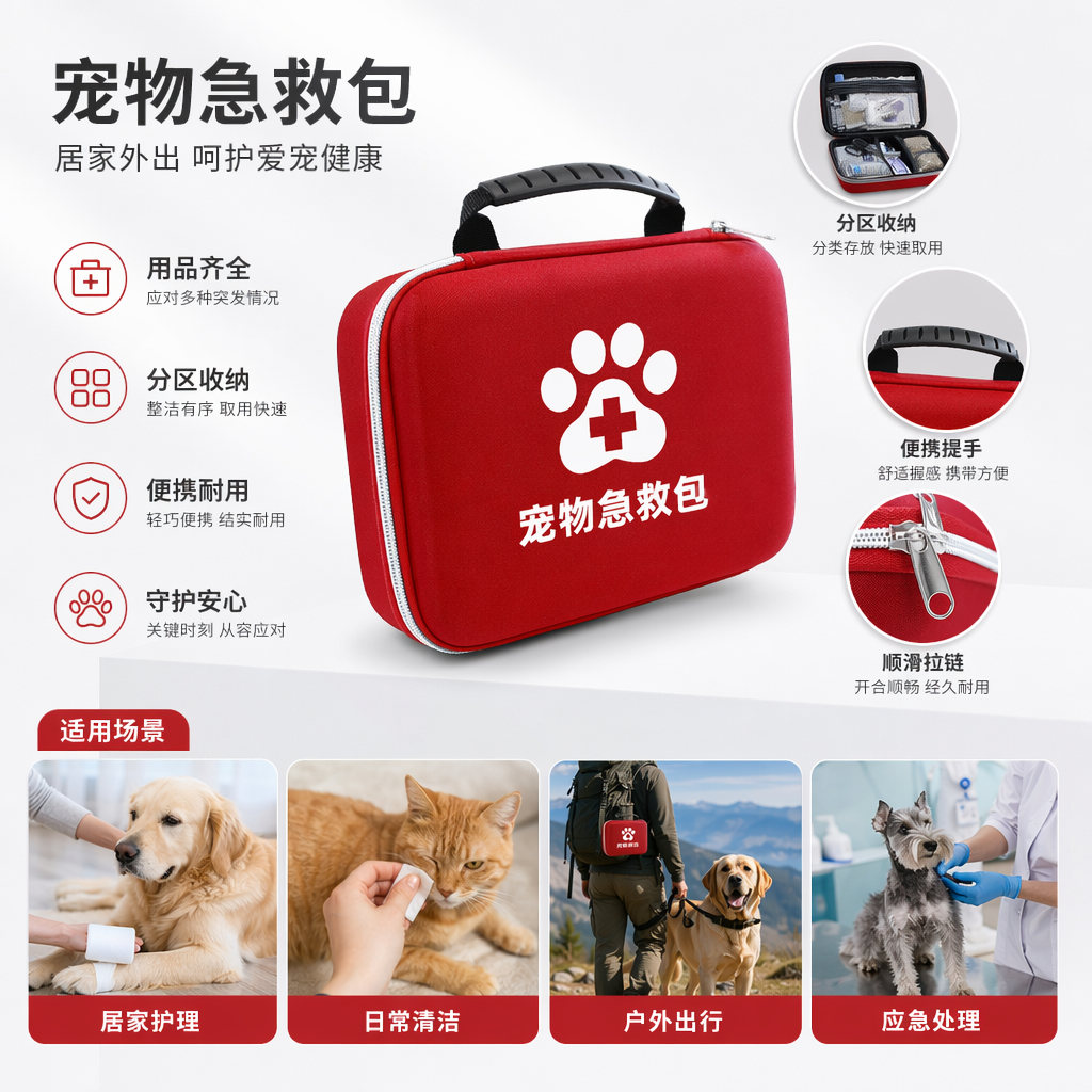 黑色网袋分隔急救包便携式户外家用医疗收纳包