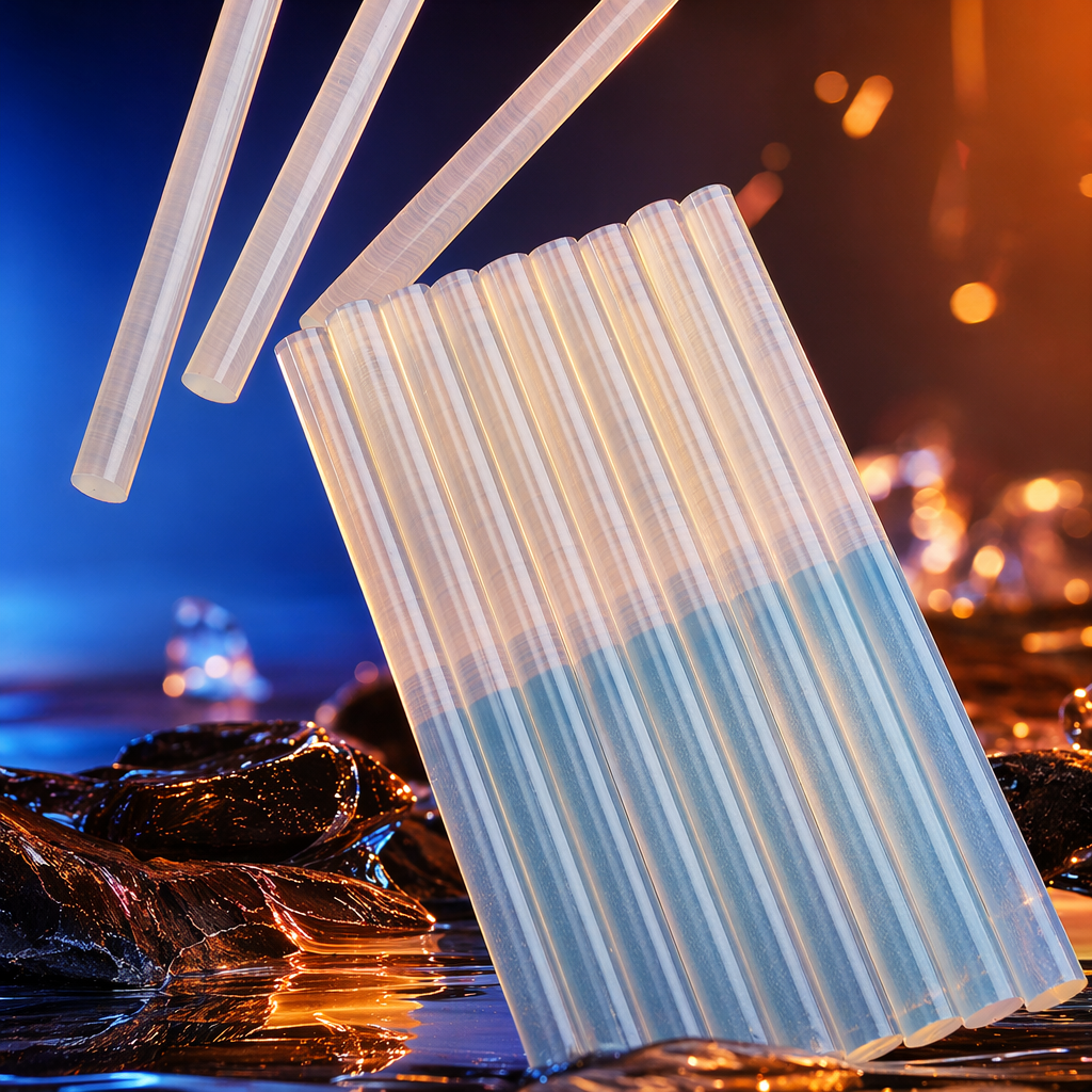 Transparent hot melt adhesive stick, universal EVA material, high-temperature resistant, fast bonding, 11mm diameter Specification image