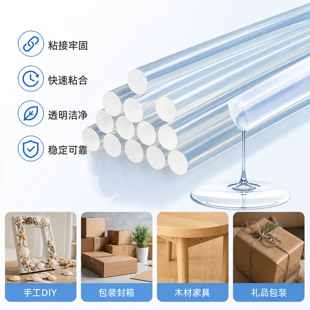 Transparent adhesive sticks have strong stickiness