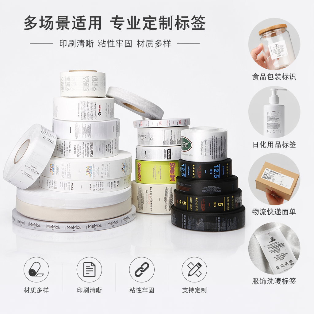 多色卷状标签纸 通用打印标签纸 热敏不干胶标签卷
