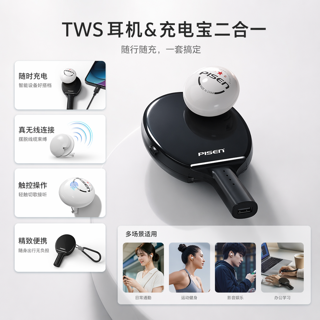 红色包装盒配白色耳机 无线蓝牙入耳式🎧
