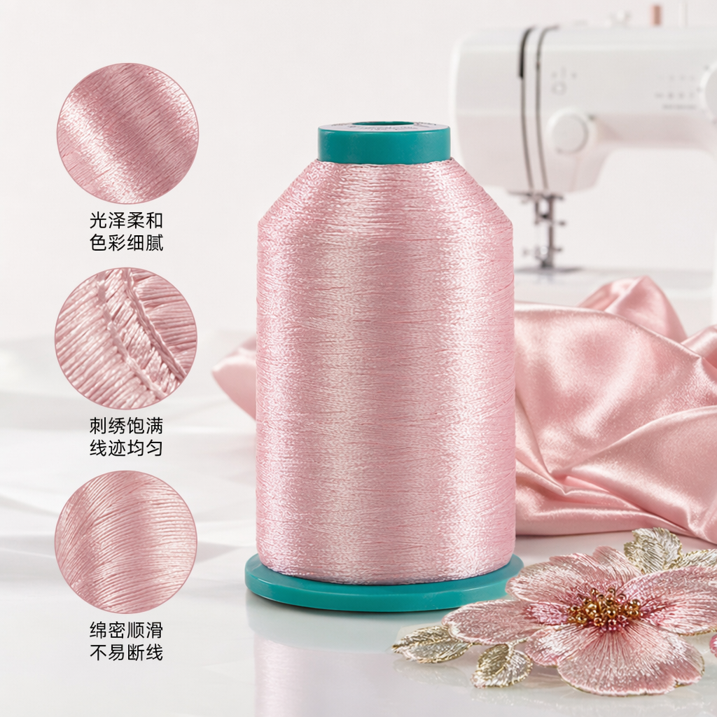 粉色金银线缝纫线 手工刺绣线 绣花线 装饰线