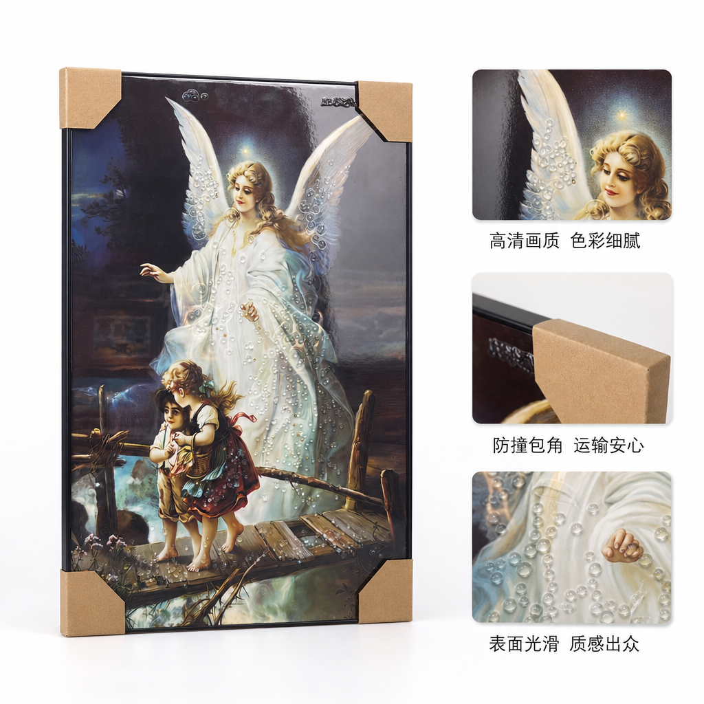 天使与孩童油画装饰画客厅卧室挂画艺术壁画厂家批发