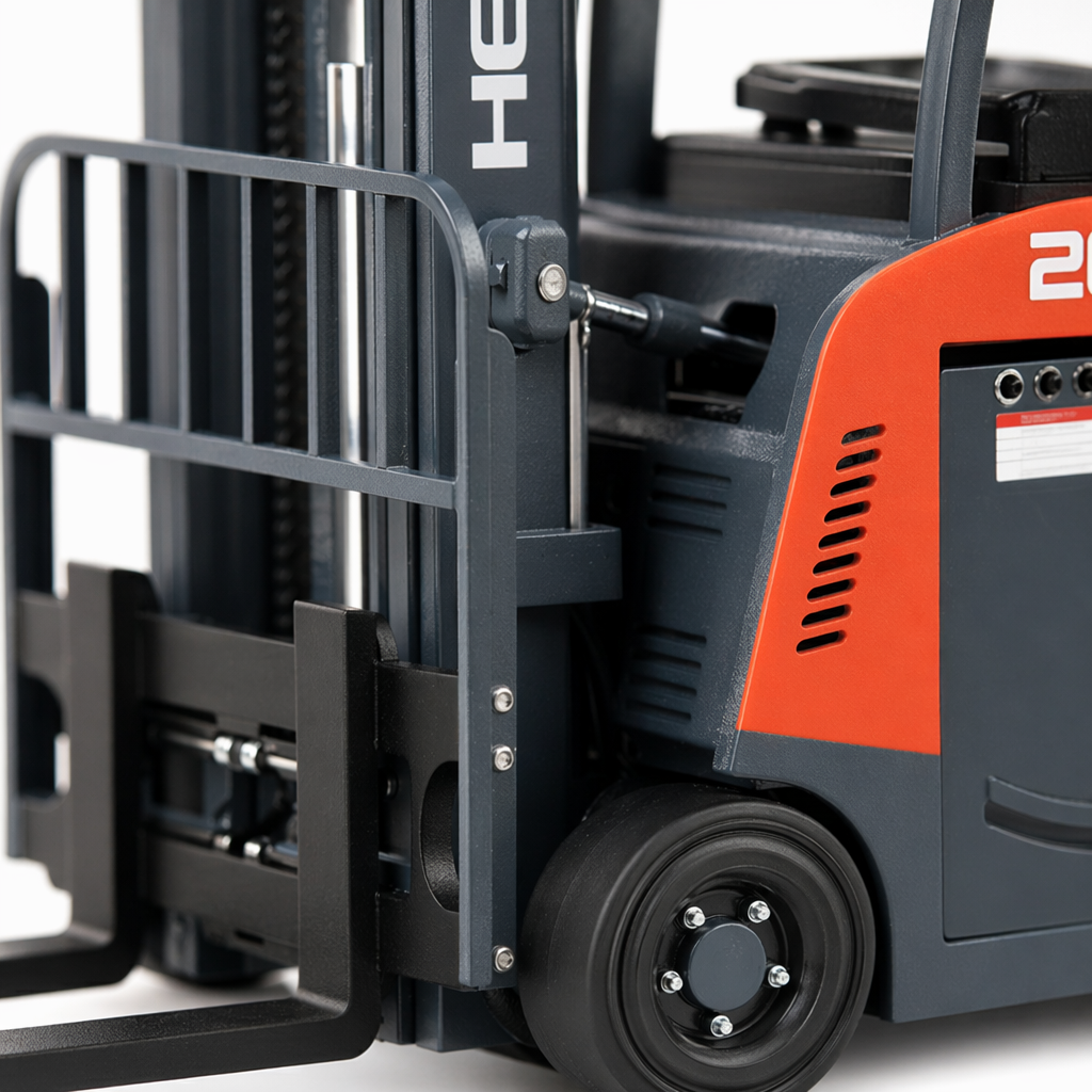 Orange and gray industrial forklift electric handling vehicle cargo handling equipment Application Scenario