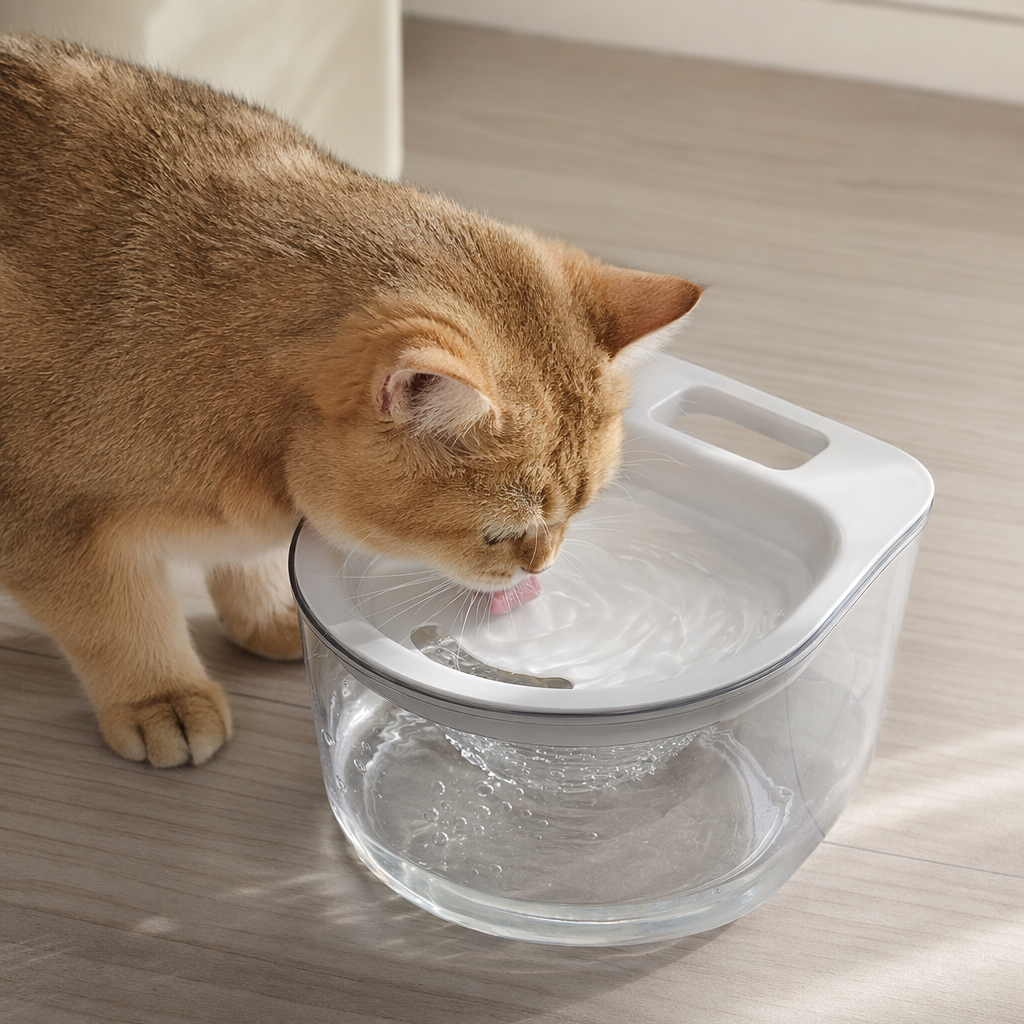 White pet water dispenser with silent circulation and automatic constant flow, suitable for cats and dogs details Picture